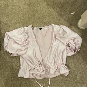 Urban outfitters puff sleeve tie top